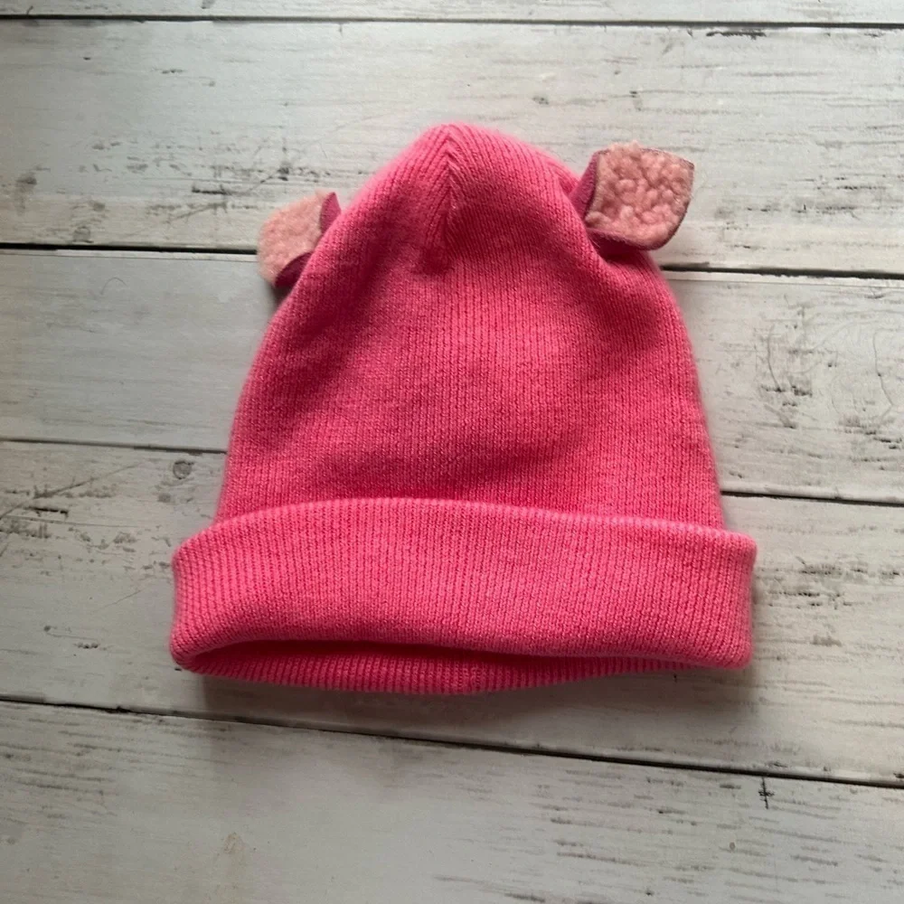 UGG, pink beanie with adorable ears one size